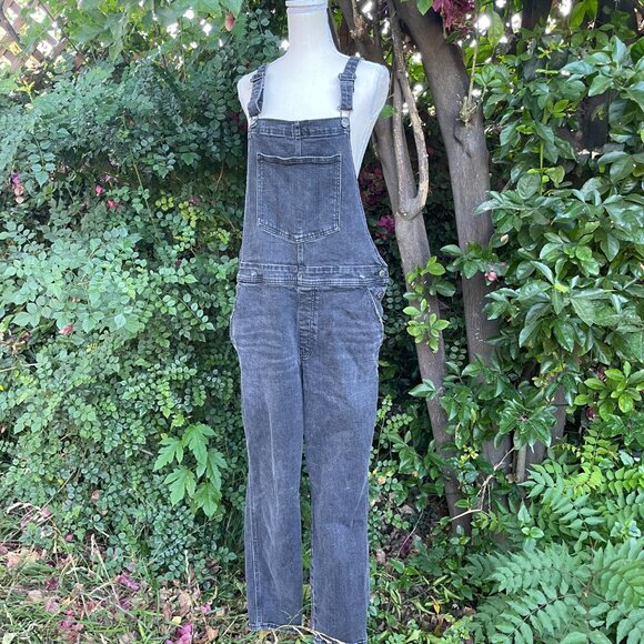 OLD NAVY Denim O.G. Jean Overalls Workwear Black-Wash Size 16 - Picture 3 of 11